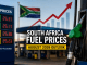 South Africa fuel prices outlook showing a petrol pump and rising diesel costs ahead of August 2026