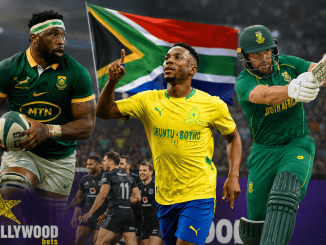 Sports today: South African rugby, football and cricket players in action during a sports montage with the national flag in the background, representing the biggest sports stories in South Africa on 22 July 2026.
