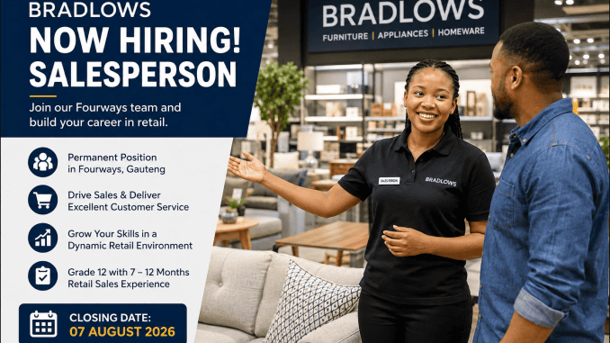Bradlows Salesperson Vacancy
