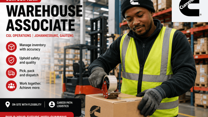 Cimmins Warehouse Associate Vacancy