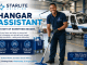 Hangar Assistant working around aircraft inside an aviation hangar in Durban.