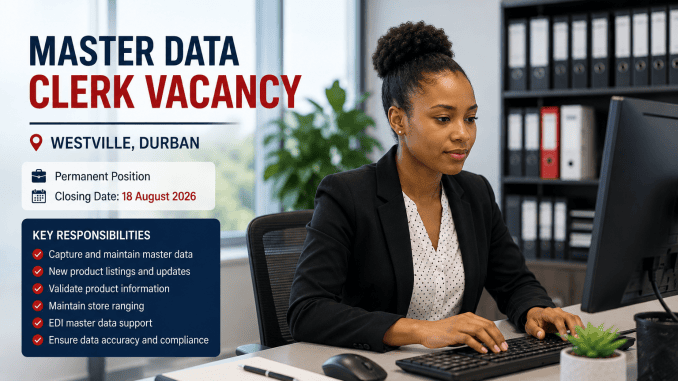 Boxer Master Data Clerk Vacancy