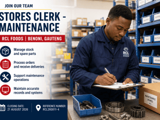 RCL Stores Clerk - Maintenance