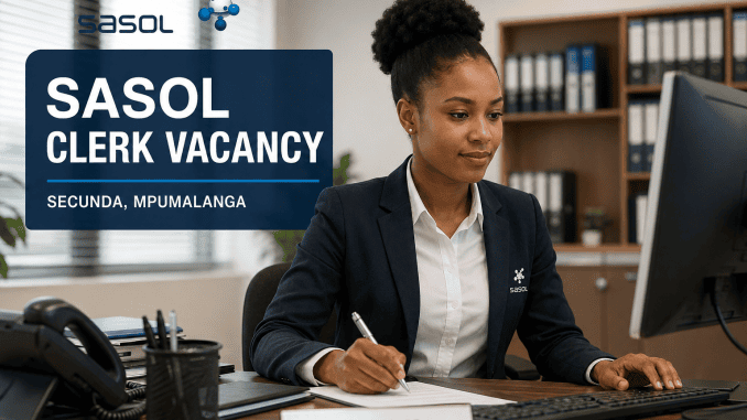 Sasol Clerk Vacancy