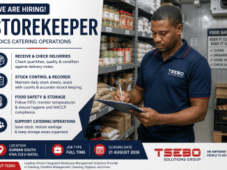 Storekeeper vacancy