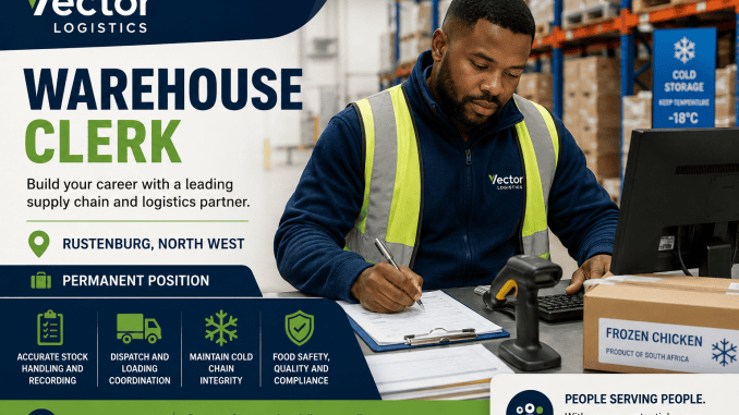 Vector Logistics Warehouse Clerk position