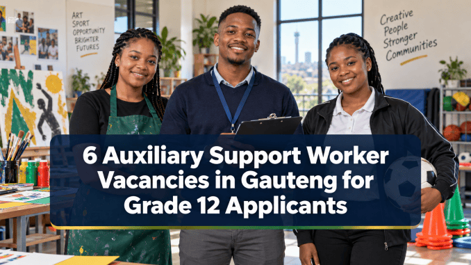 6 Auxiliary Support Worker Vacancies