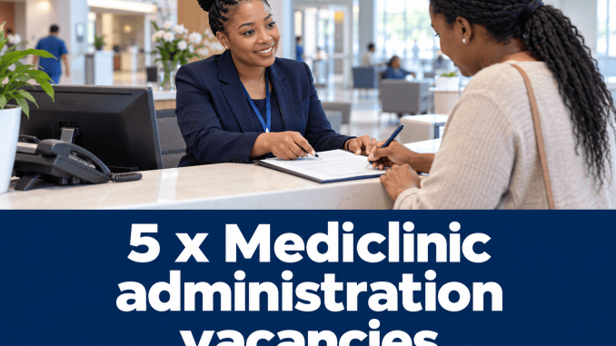 Mediclinic administration vacancies